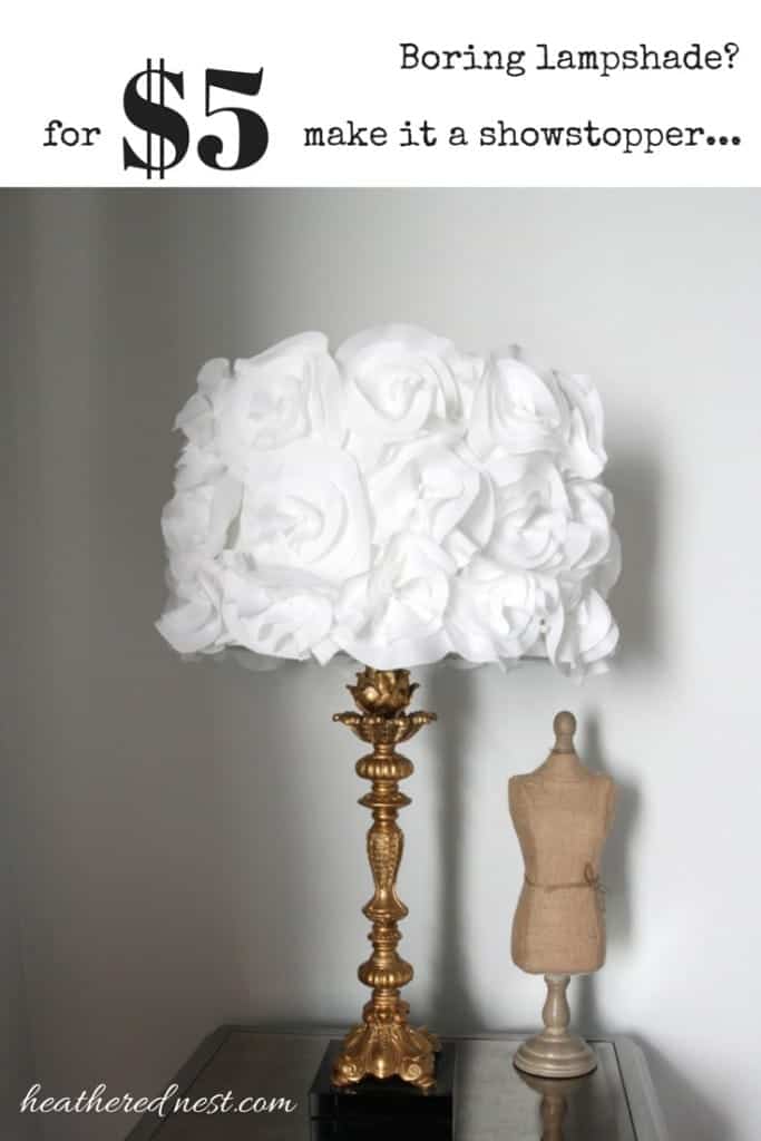 Glam, DIY Flower Lampshade Tutorial The Heathered Nest
