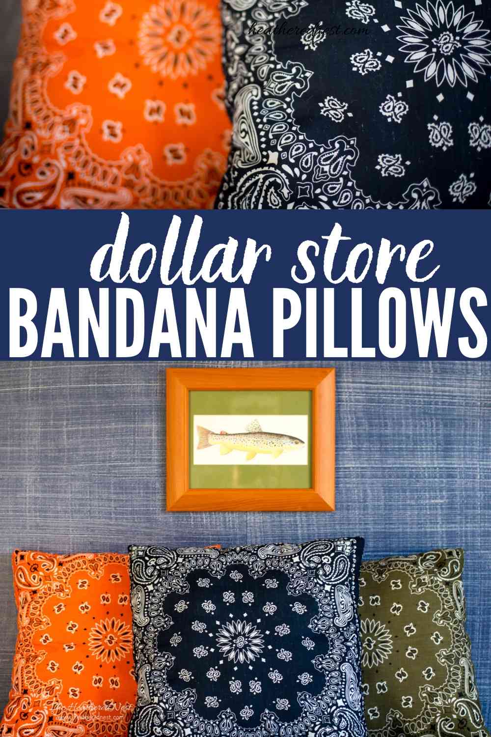 Blue bandana 2024 pillow cases