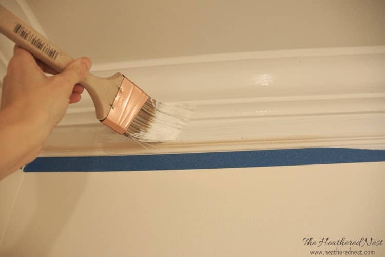painting molding to beef up the crown with a tiny piece of additional trim