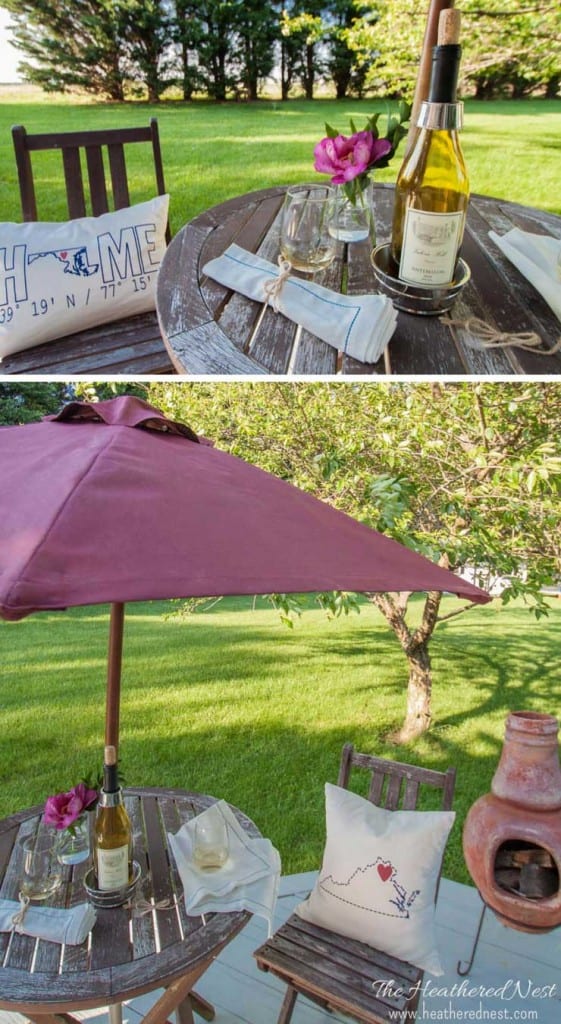 Umbrella Painting: Renew Your Outdoor Umbrella - The Heathered Nest