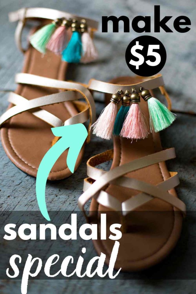 beaded fringe sandals