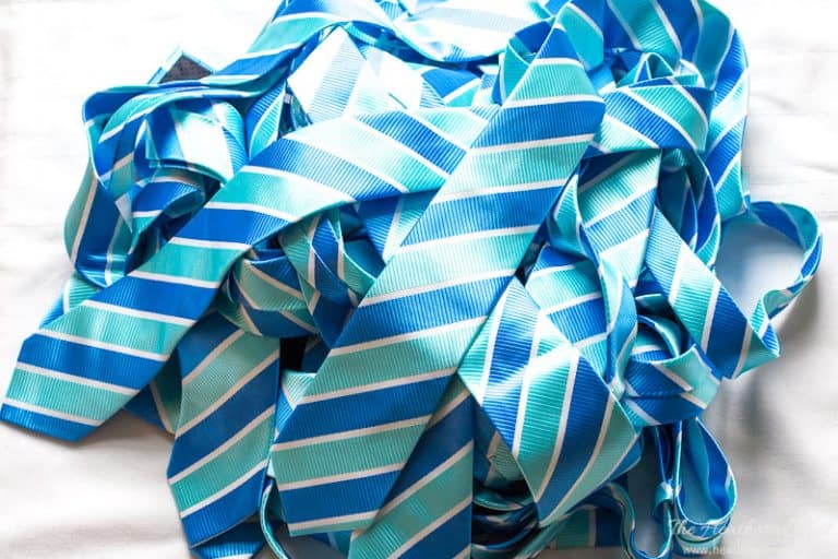 Necktie DIY Garland Decoration The Heathered Nest