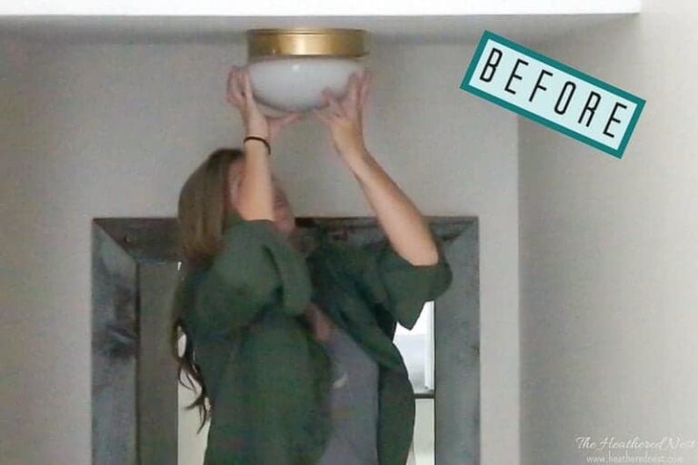 DIY Flush Mount Lighting 2 Ways to Modernize Boob Lights!