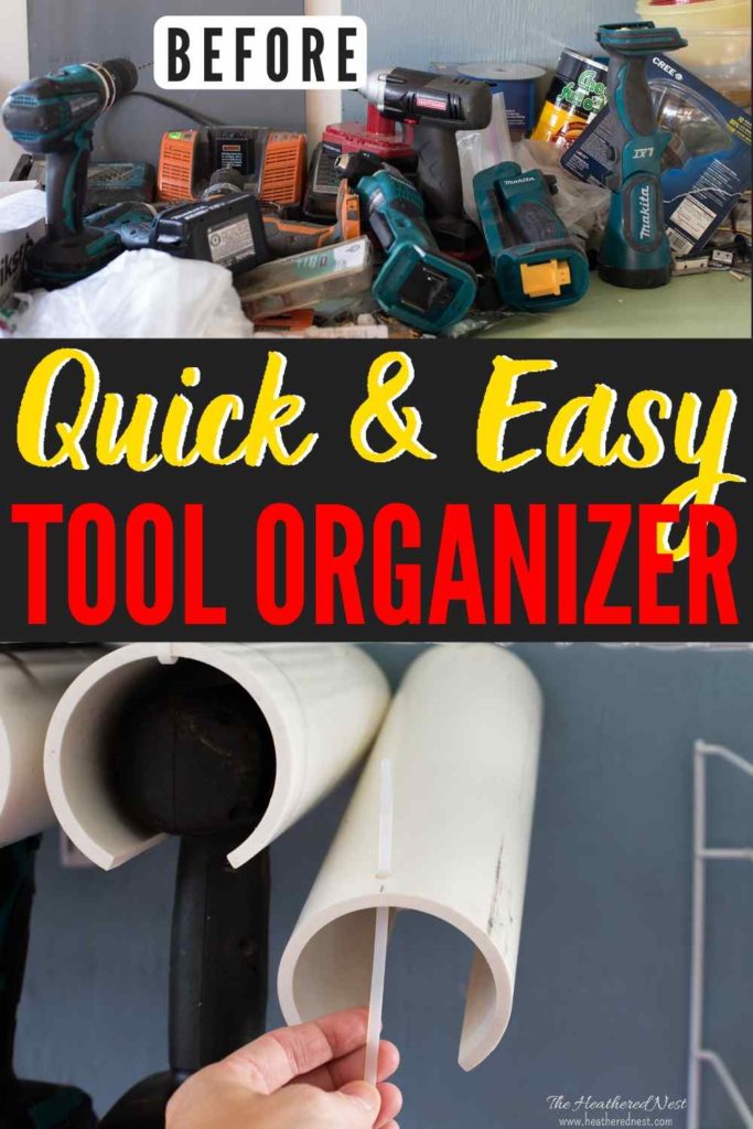 Tool Organizer quick & easy DIY to organize power tools!