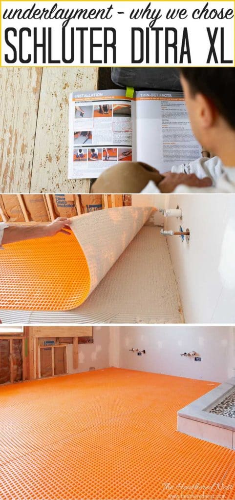Why We Chose Schluter Ditra Xl Tile Underlayment The Heathered Nest Having A Proper Suloor Underlayment Material Is Vital For Making Sure Your New Tile Installation Doesn