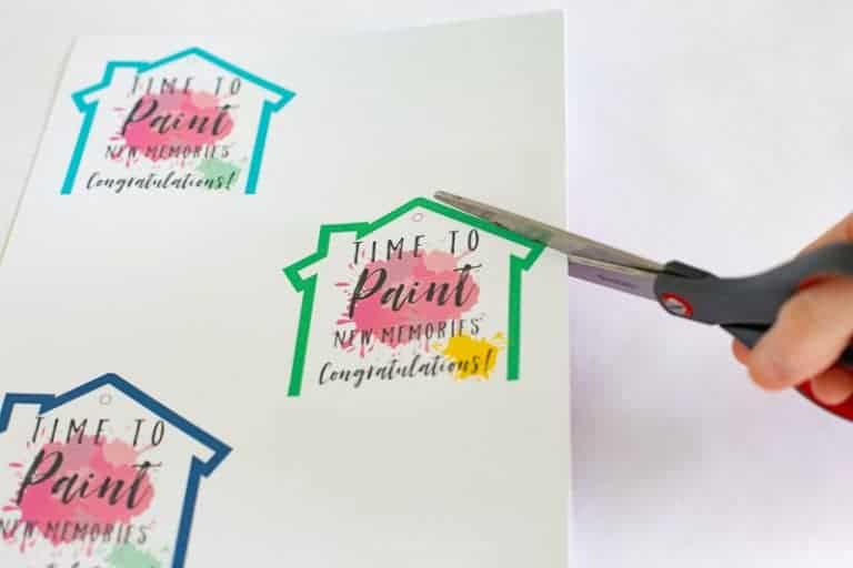 Housewarming Card / Free Printable Gift Tags using Upcycled Paint ...