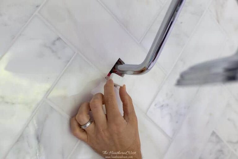 DIY Tile Repair with Gorilla Glue Mounting Tape The Heathered Nest