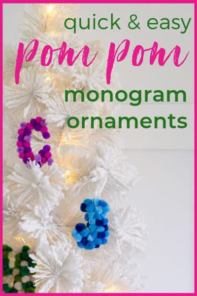 Pom Monogram Easy DIY Pom Pom Monogram Letter Ornaments For Christmas!