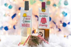 Christmas Wine Free Printable Gift Tags - The Heathered Nest