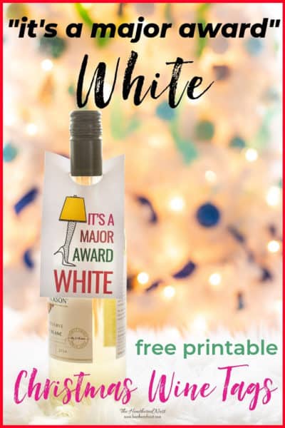 Christmas Wine Free Printable Gift Tags - The Heathered Nest