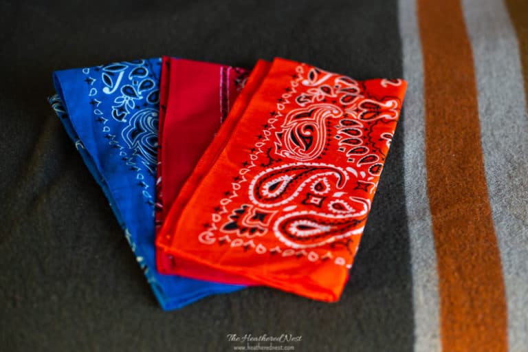 Easy Reusable Wrapping Paper from Dollar Tree Bandanas!!