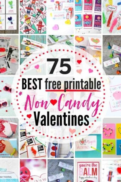 80 BEST *Non-Candy* Valentine Options for Kids (and they're ALL Free Printables, too)!! If your school has a no-candy rule for their valentines parties this year, then here is the inspiration & Ideas you need! #valentinesforkids #freeprintablevalentinesforkids #noncandyvalentineideas #nocandyvalentines #noncandyvalentines #freeprintables #printablevalentines #valentinesforkids #valentineideasforkids #valentineideasforkidsschools #valentineideasforkidsnoncandy