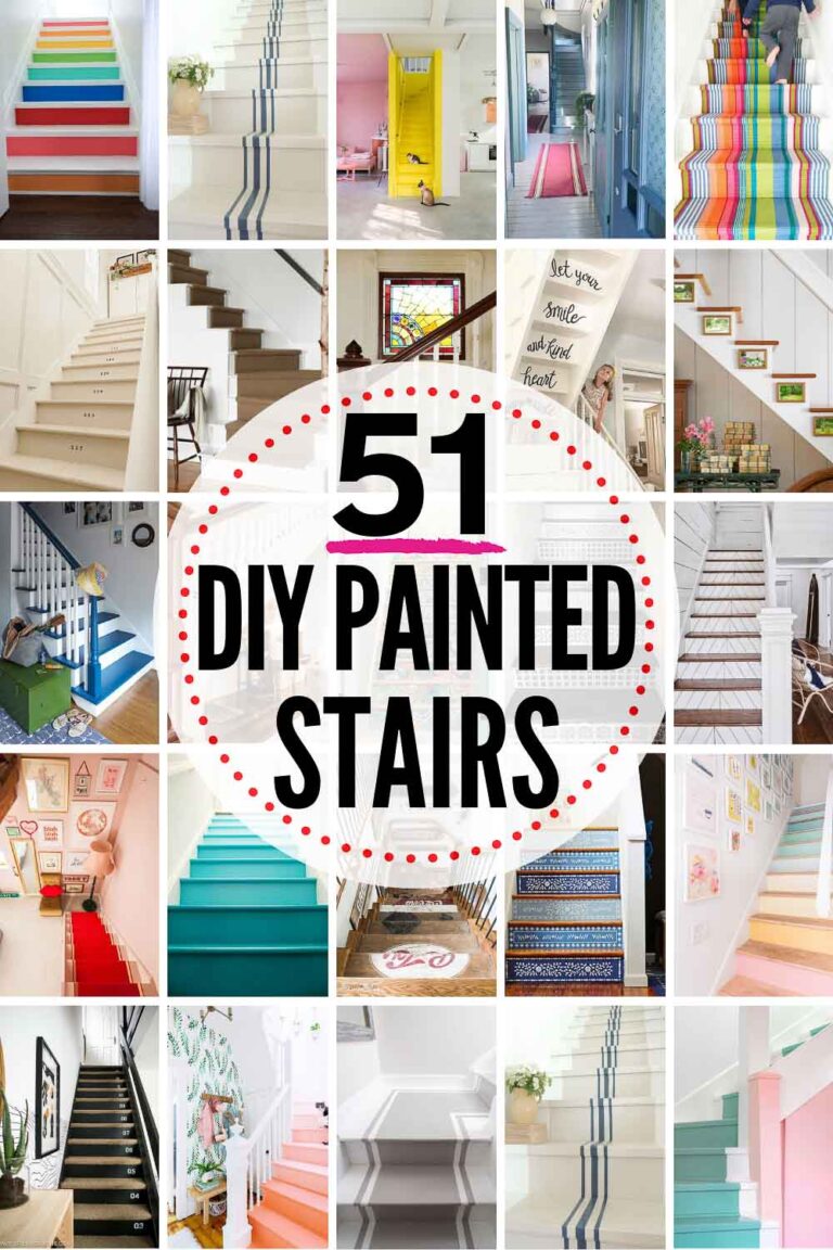 51 DIY Painted Stairs Projects That Are AMAZING The Heathered Nest