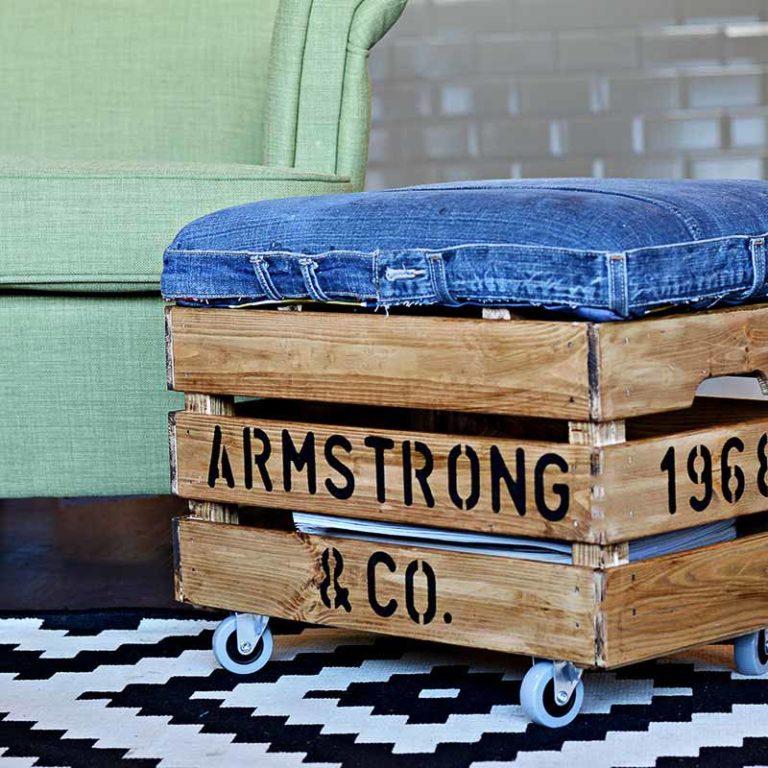 50 DIY Ottoman And Pouf Projects - The Heathered Nest