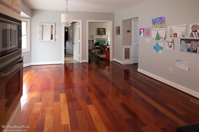 How To Paint Wood Floors Without Sanding The Heathered Nest