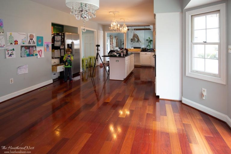 How To Paint Wood Floors Without Sanding. The Heathered Nest