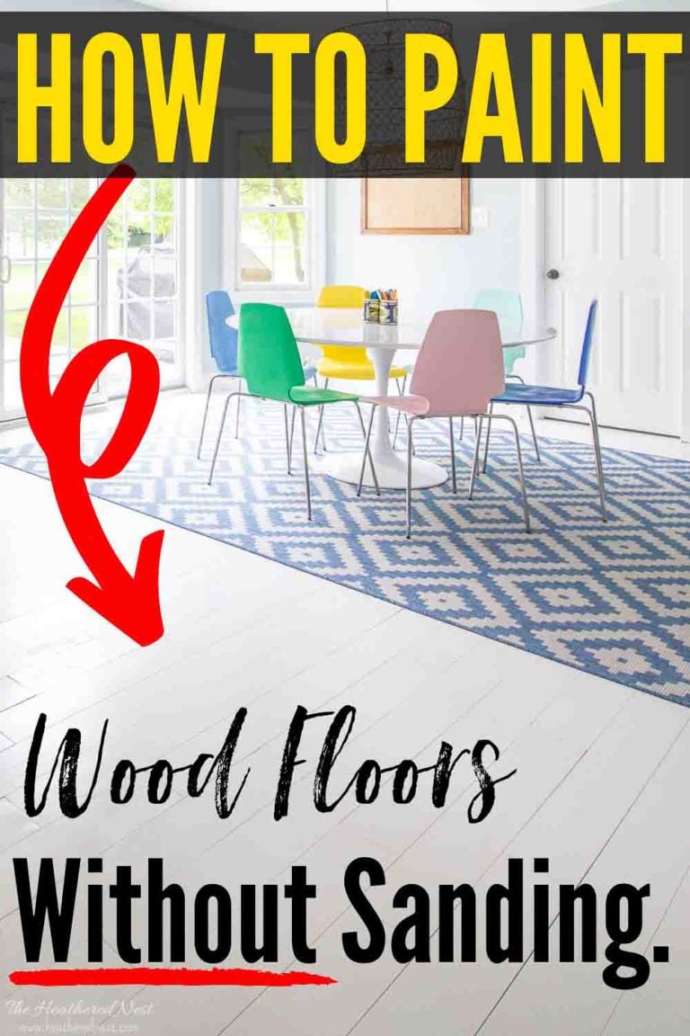 How To Paint Wood Floors Without Sanding. The Heathered Nest