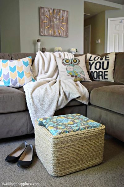 50 DIY Ottoman And Pouf Projects - The Heathered Nest