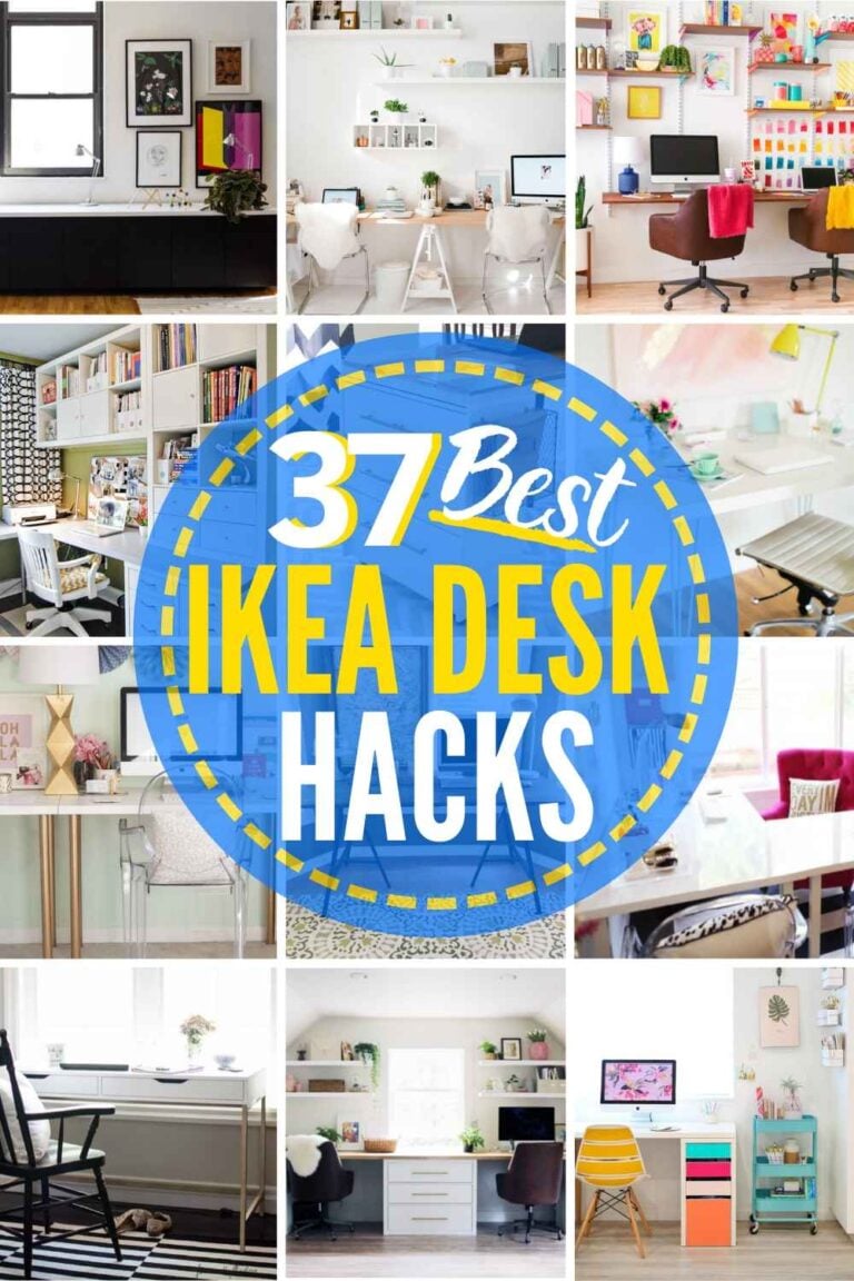 37+ Impressive IKEA Desk Hacks - The Heathered Nest