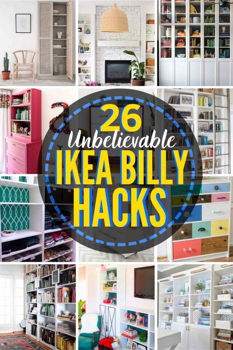 26 Innovative Ikea Billy Bookcase Hack Ideas - The Heathered Nest