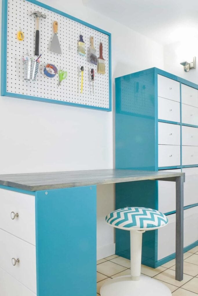 The Handyman's Daughter Kallax and Rast combo for a desk with lots of storage