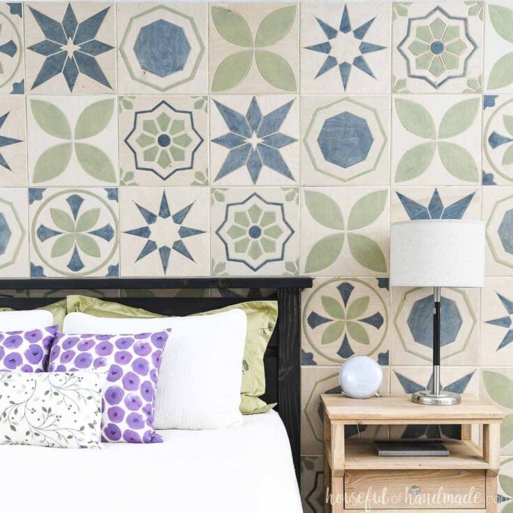 Image for Wood Tile DIY Accent Wall