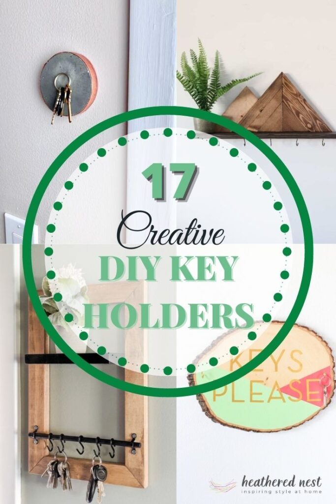 diy key holder ideas collage of four with text overlay