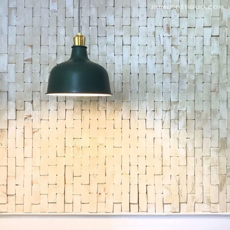 scrap wood accent wall