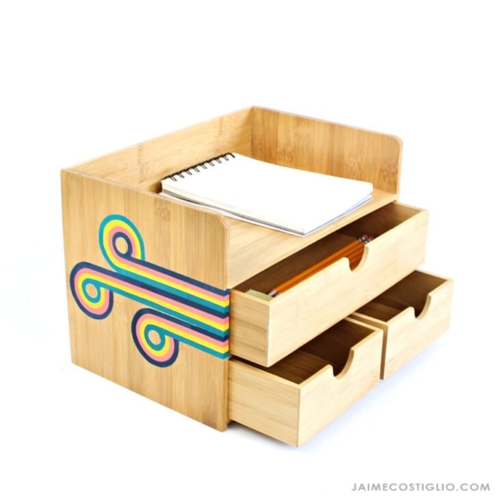 retro painted organizer