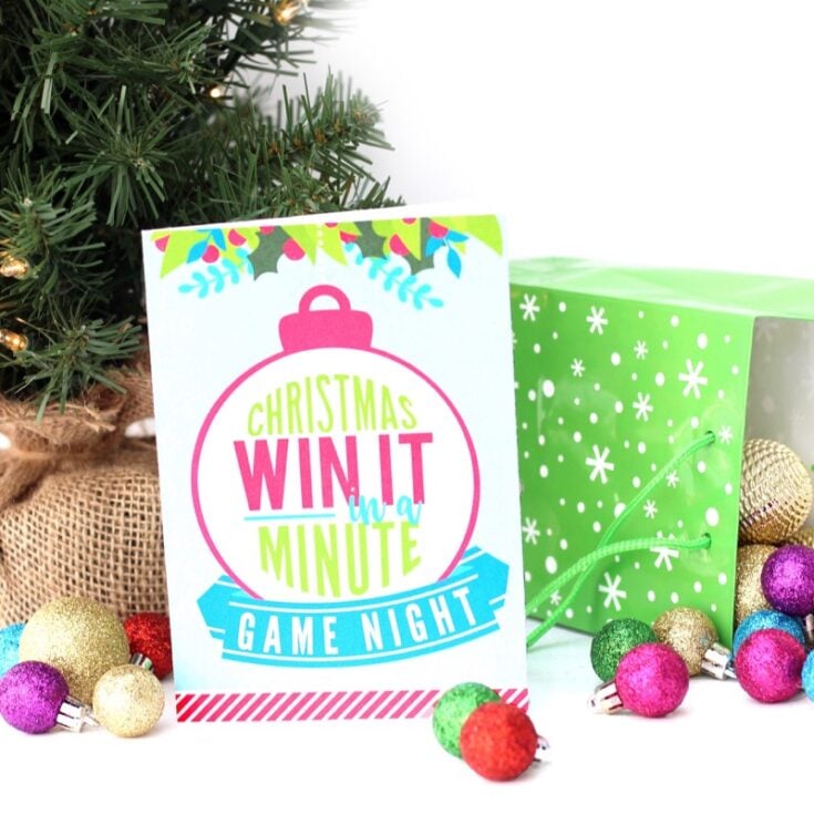 Christmas minute to win it games with free printable cards