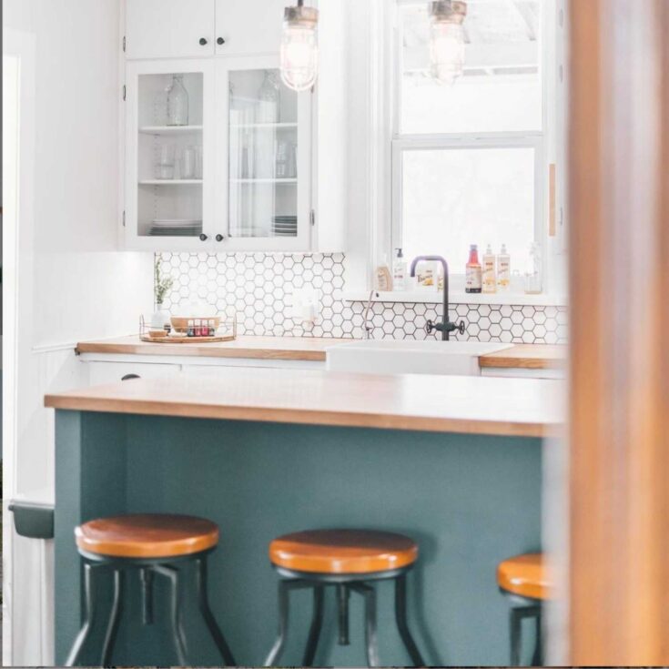 Image for Farmhouse Kitchen with IKEA Butcher Block Counters