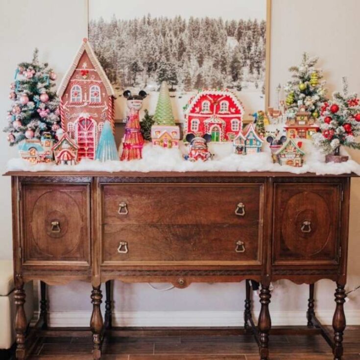 village on buffet table