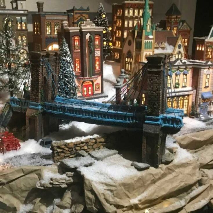 plywood village display