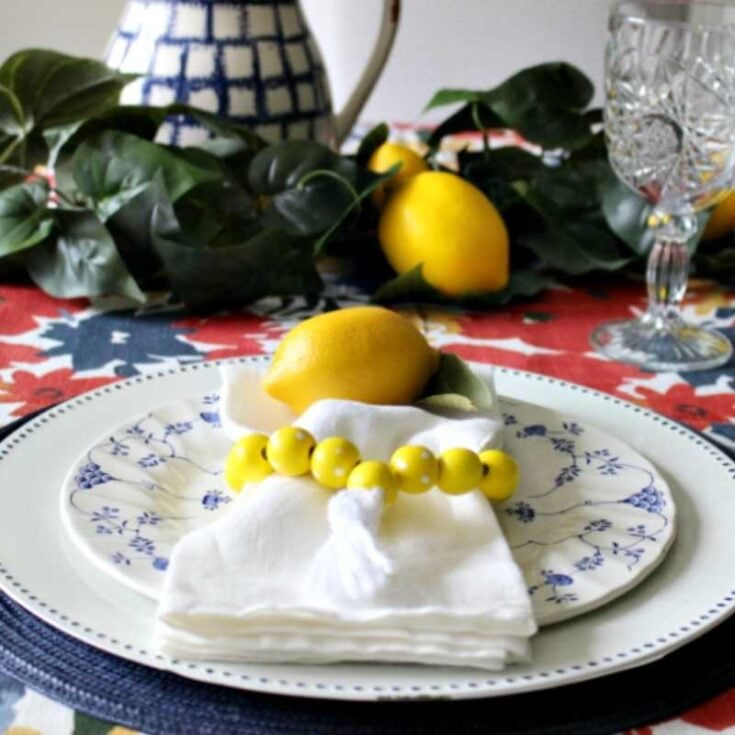 lemon napkin rings