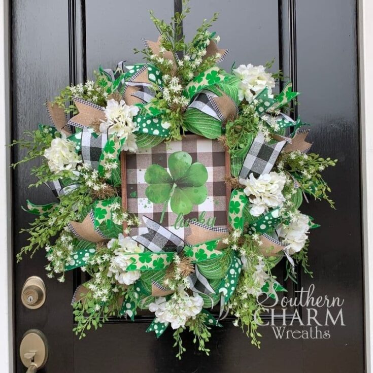Image for DIY St. Patrick’s Day Door Wreath With Deco Mesh