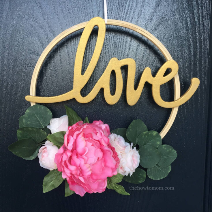 valentine hoop wreath