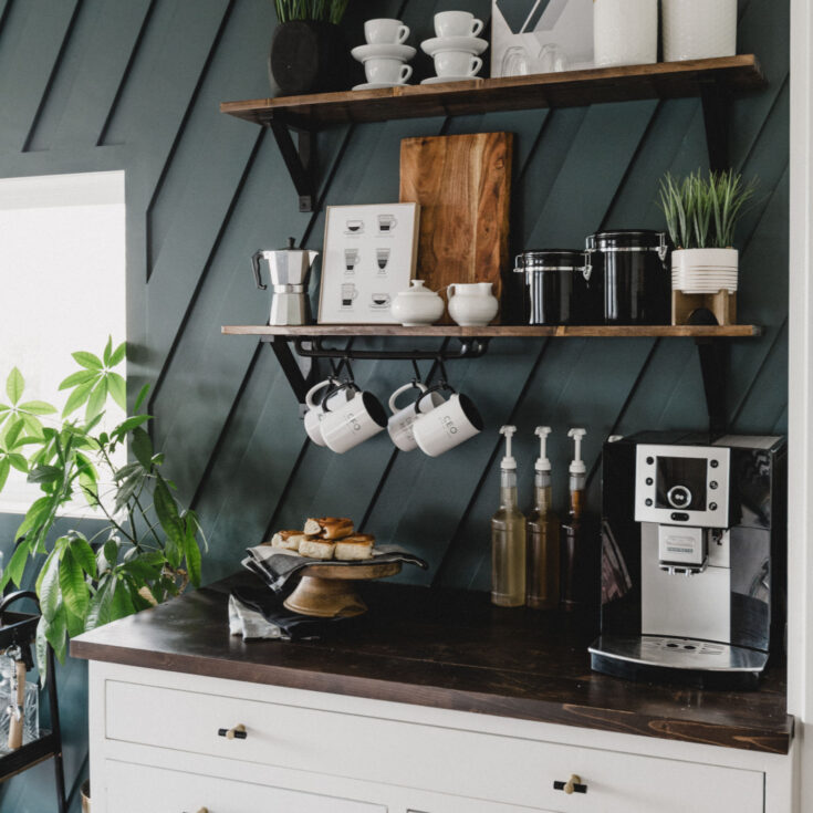 modern coffee station