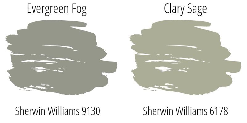 Sherwin Williams Clary Sage Palette, Complementary Whole House Paint  Colors, Sage Green Color Palette, Coastal House Color Scheme 