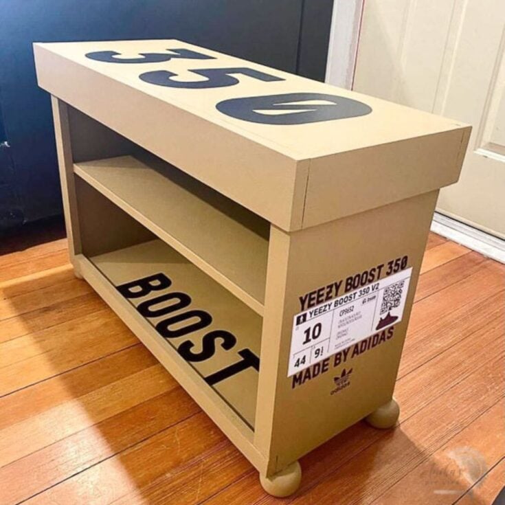 shoe shelf diy