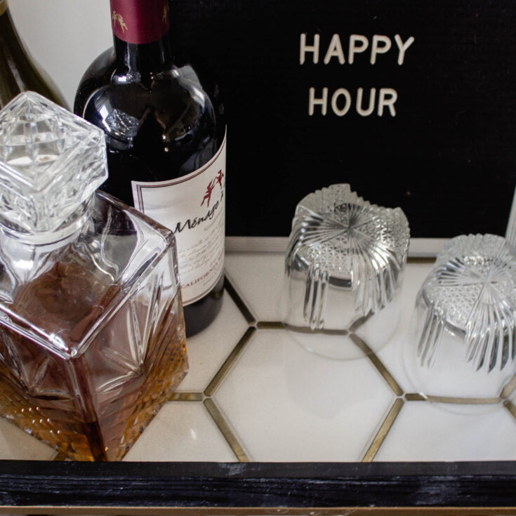 Modern bar cart