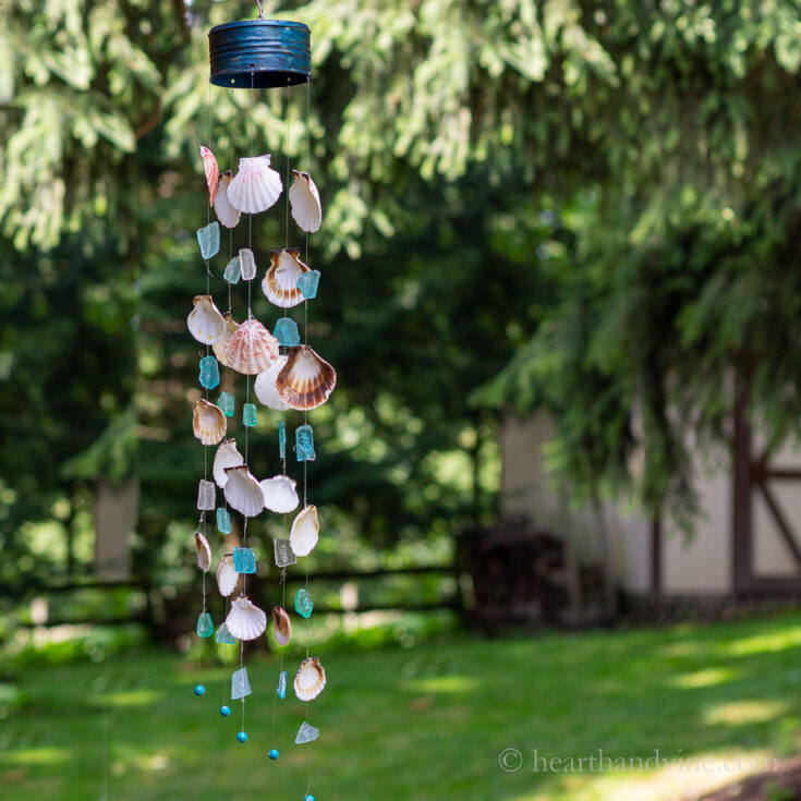 sea glass wind chime