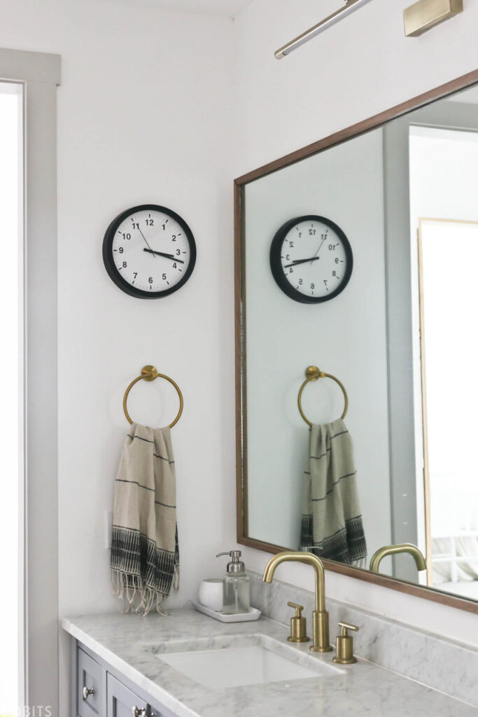 13 Easy DIY Bathroom Mirror Ideas And Framing To Try! - The Heathered Nest