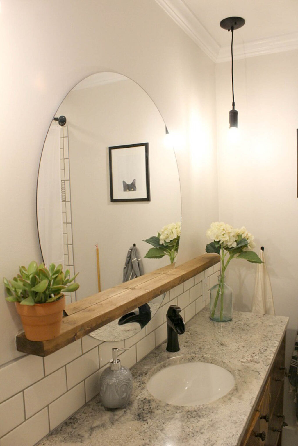 13 Easy DIY Bathroom Mirror Ideas And Framing To Try! - The Heathered Nest