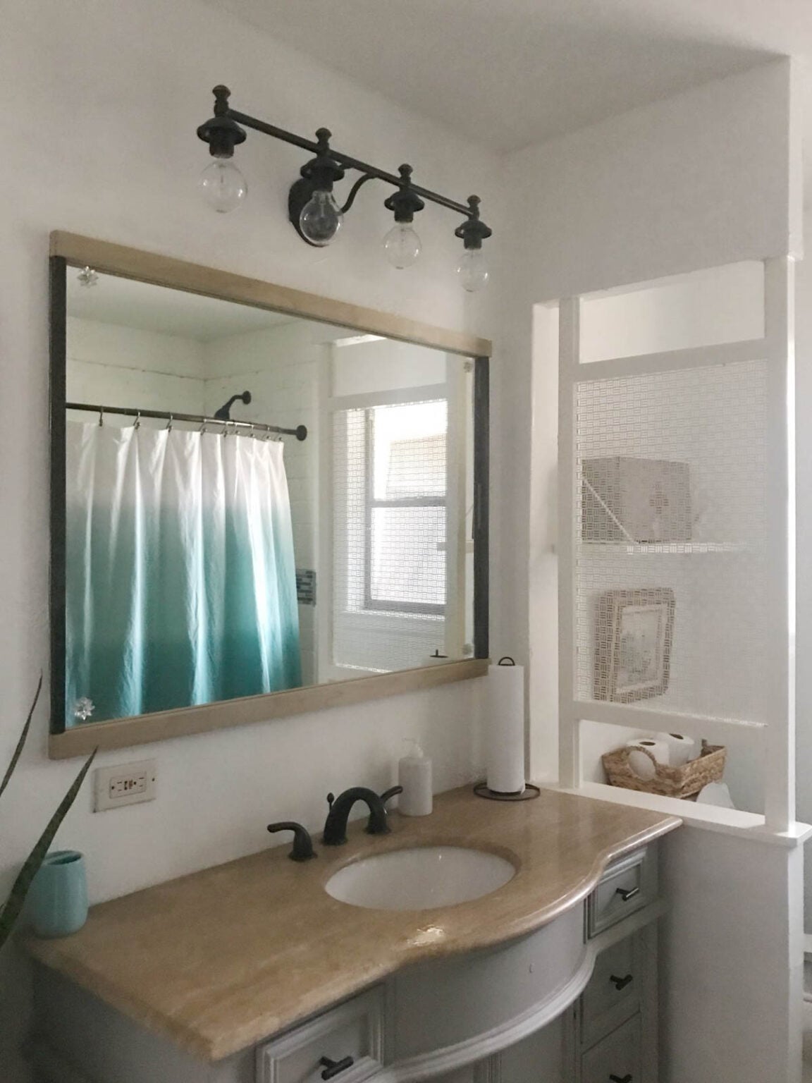 13 Easy DIY Bathroom Mirror Ideas And Framing To Try! The Heathered Nest