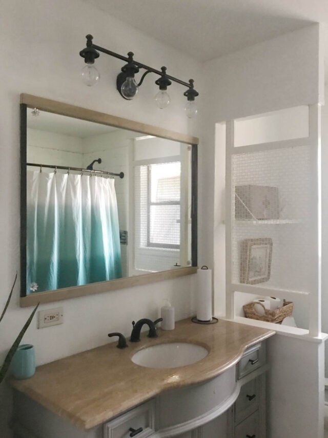 13 Easy DIY Bathroom Mirror Ideas And Framing To Try! - The Heathered Nest