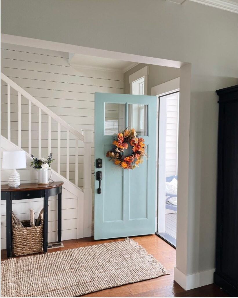 exterior door by Inspired Room painted BM Wythe Blue