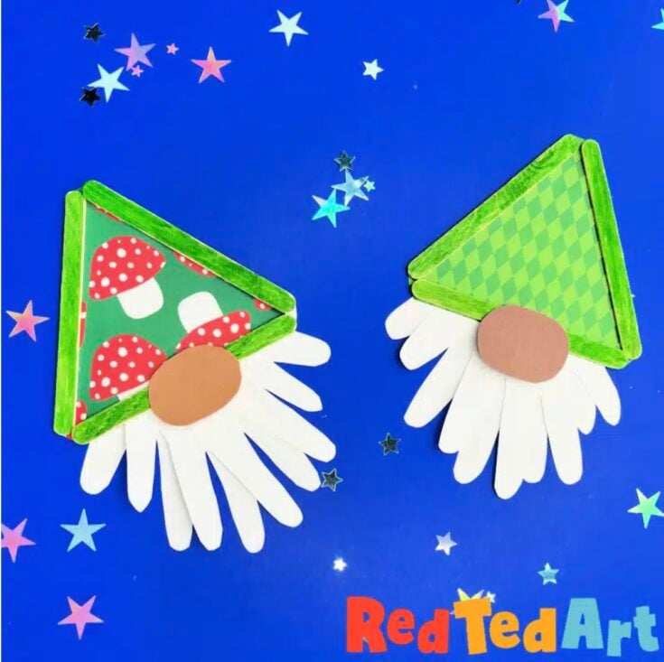 red ted art christmas gnome craft