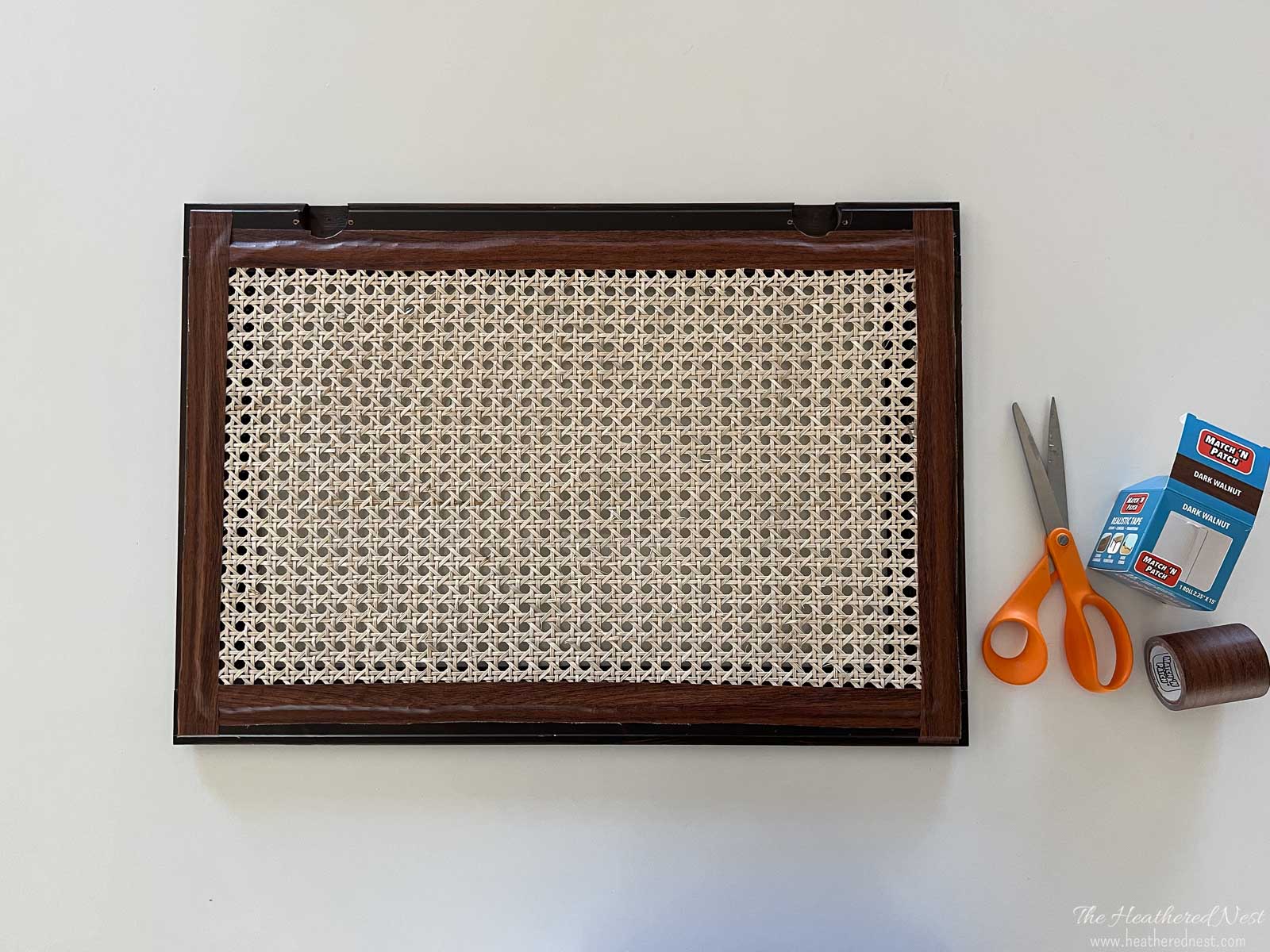 Easy DIY Cane Doors IKEA TV Stand Makeover The Heathered Nest