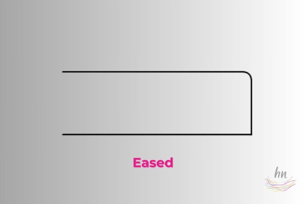eased countertop edge profile